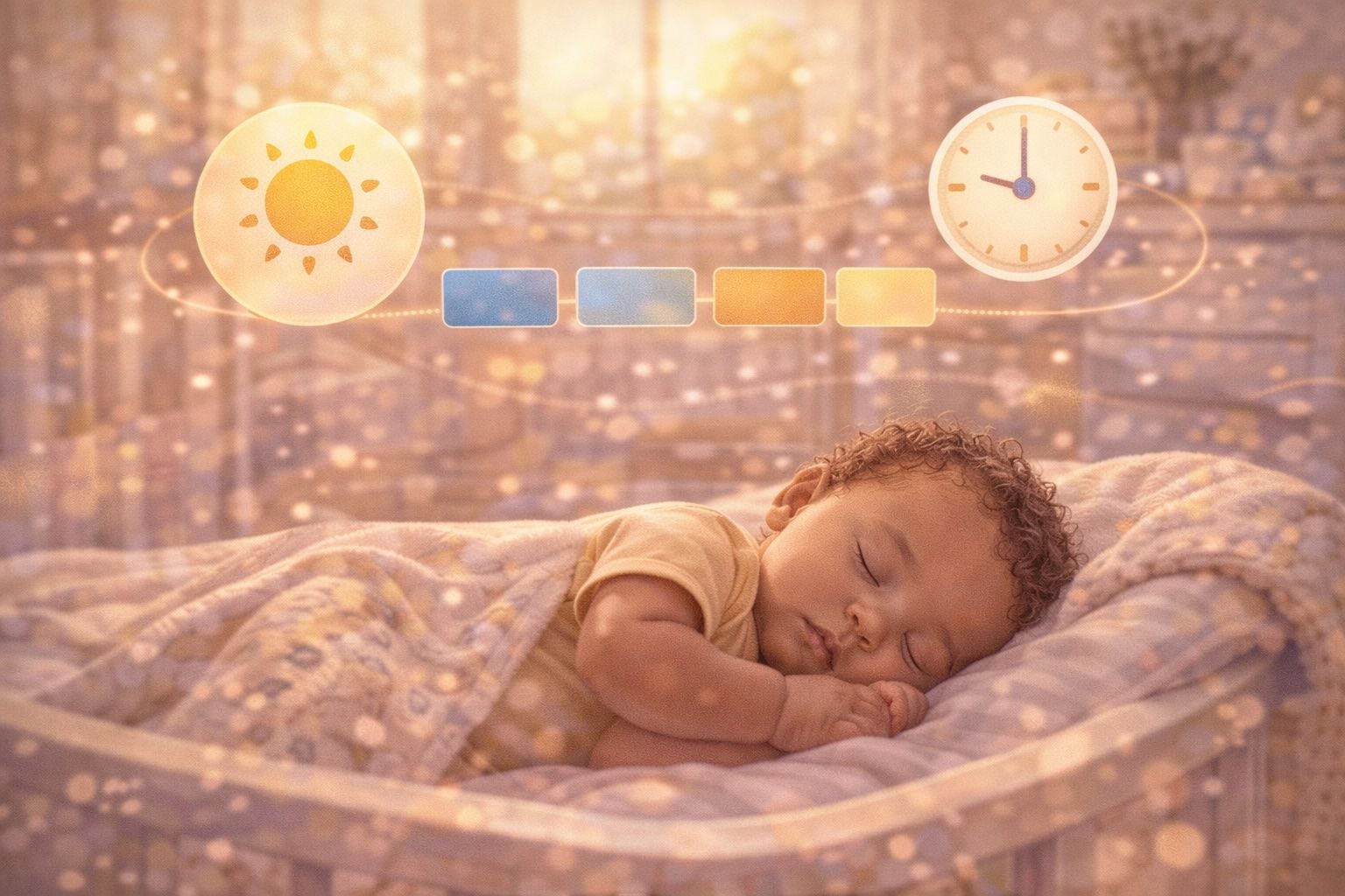A baby napping peacefully during the day